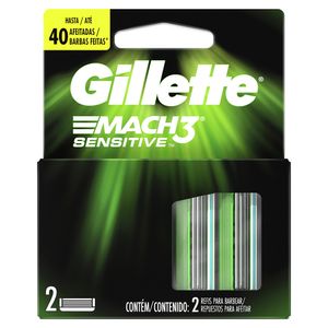 Cartuchos  Mach3 Sensitive  Gillette  2.0 - Pza