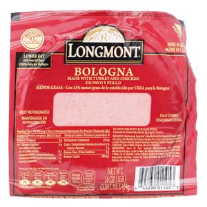 Bolognia  De Pavo Y Pollo  Longmont  454.0 - Gr