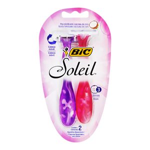 Rastrillo  Soleil Rosa Y Morado   Bic  2.0 - Pza