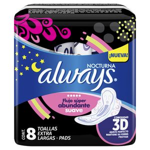 Toalla Fem  Noche Suave Con Alas  Always  8.0 - Pza