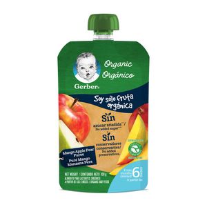 Papilla Gerber Organico Etapa 2 Mango Manzana Pera 100g