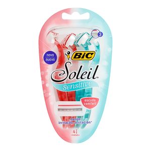 Rasurador  Soleil Sensitive  Bic  4.0 - Pza