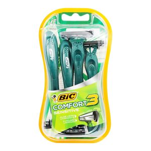 Rasurador  Comfort3 Sensitive  Bic  4.0 - Pza