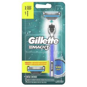 Maquina  + Cartucho Aquagrip Reg   Gillette  2.0 - Pza