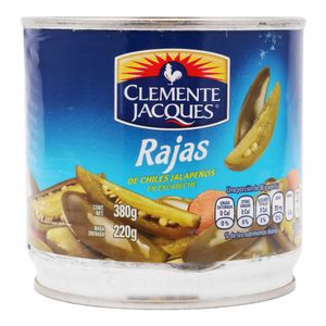 Chiles Jalapenos  En Rajas  Clemente Jacque  380.0 - Gr