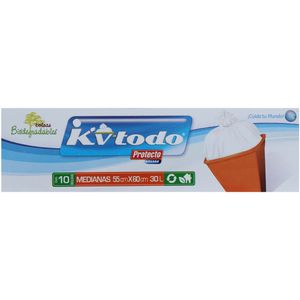 Bolsa Basura  Med Biodegradable 55X60Cm  Kv-Todo  10.0 - Pza