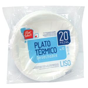 Plato Termico  Grande Liso 10''  Max Select  20.0 - Pza