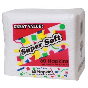 Servilleta  Blanca   Super Soft   60.0 - Pza