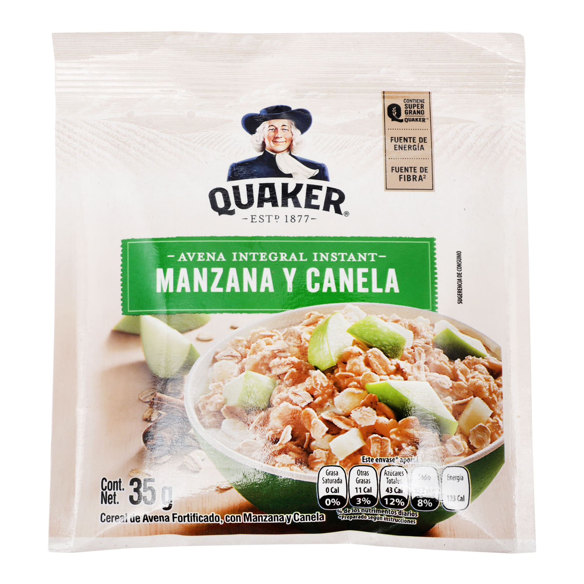 Cereal De Avena Manzana Y Canela Quaker 35.