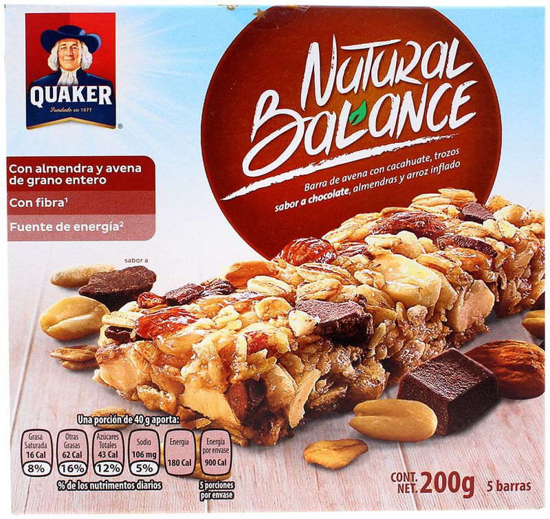 Barra Natural Balance Chocolate Quaker 200.0