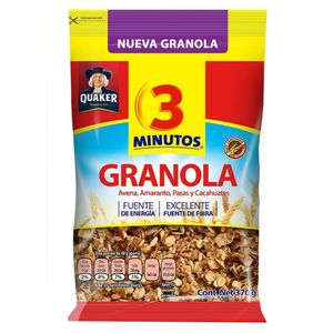 Granola  3 Minutos  Quaker  370.0 - Gr