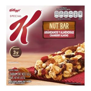 Barra   Special K Cranberry  Nut Bar  Kelloggs  165.0 - Gr