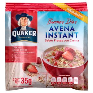 Cereal  De  Avena  Fresas  Con Crema  Quaker   35.0 - Gr