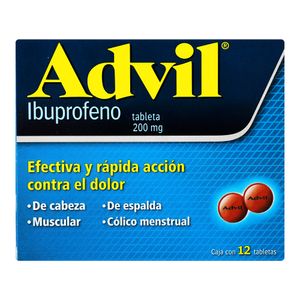 Ibuprofeno  200 Mg.  Advil  12.0 - Grag