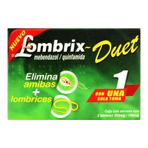 Mebendazol  Quinfamida  Lombrix Duet  2.0 - Tab