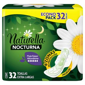 Toalla Fem  Noche C/Alas  Naturella  32.0 - Pza