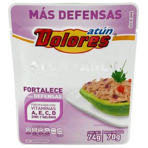 Lomo De Atun En Agua  Mas Defensas Pouch  Dolores  74.0 - Gr