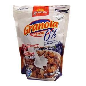 Granola 0% Azucar  C/Arandanos Y Mora Azul  Granvita  350.0