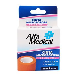 Cinta Microporosa  Piel  Alfa Medical  1.0 - Pza