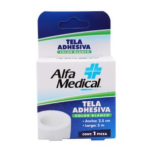 Tela Adhesiva  Blanca  Alfa Medical  1.0 - Pza