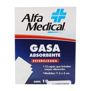 Gasa  7.5 X 5Cm  Alfa Medical  10.0 - Gasa