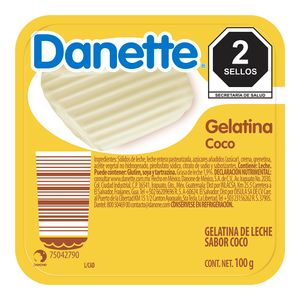 Gelatina De Leche  Sabor Coco  Danette  100.0 - Gr