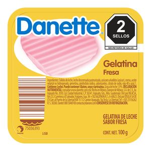 Gelatina  Leche Fresa  Danette  100.0 - Gr