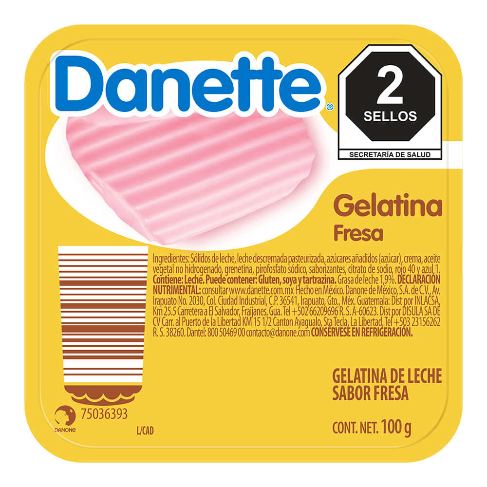 Gelatina Leche Fresa 100.0 Gr