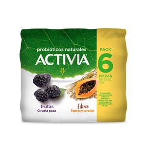 Yoghurt Bebible  Ciruela Papaya  Activia  6.0 - Pack