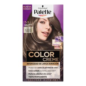 Tinte P/Cabello  Rubio Medio Cenizo 7-1  Palette  1.0 - Pza