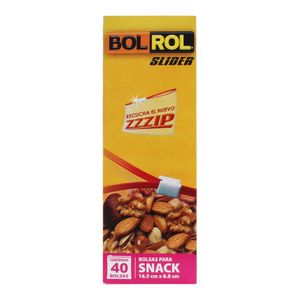 Bolsa  Snack Slider  Bol Rol  40.0 - Pza