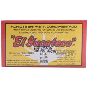 Achiote  Condimentado  El Yucateco  100.0 - Gr