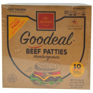 Value  Patties  Jensen  2.5 - Lb