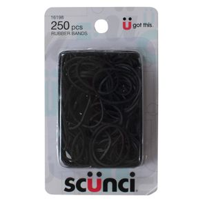 Ligas P/Cab  D/Hule Negra  Scunci  250.0 - Pza