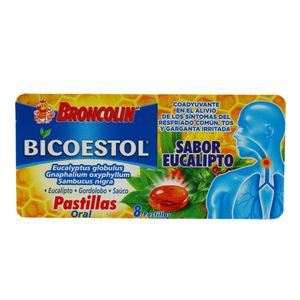 Pastillas  Eucalipto Bicoestol  Broncolin  8.0 - Pza