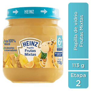 Papilla  Frutas Mixtas Et2 Vidrio 113Gr  Heinz   113.0 - Gr
