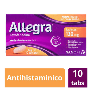 Fexofenadina  120 Mg.  Allegra  10.0 - Caja