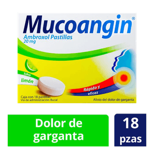 Ambroxol 20 Mg  Limon  Mucoangin  18.0 - Pastillas