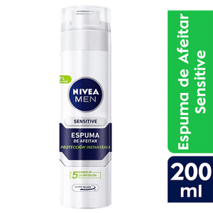 Espuma P/Hom  Sensitive P/Afeitar  Nivea  200.0 - Ml