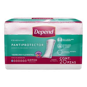 Pantiprotector  Para Incontinencia  Depend  20.0 - Pza