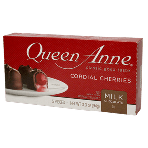 Milk Chocolate  Cordial Cherries 5Pcs  Queen Anne  3.3 - Oz