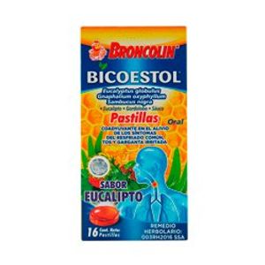 Pastillas  Eucalipto Bicoestol  Broncolin  16.0 - Pza