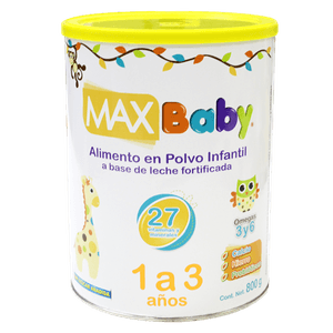 Alimento En Polvo  Infantil 1-3 AÑOs  Max Baby  800.0 - Gr