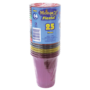 Vaso De Plastico  Fiesta Neon #14  Monarka  25.0 - Pza