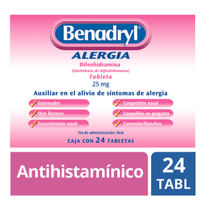 Alergia  25 Mg  Benadryl  24.0 - Tab