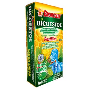 Pastillas  Limon Bicoestol  Broncolin  16.0 - Pza