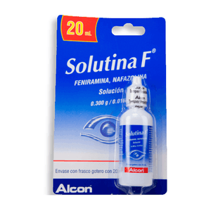 Feniramina 0.300 G  Nafazolina 0.025 G  Solutina F  20.0 - M