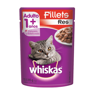 Comida Gato  Carne De Res  Whiskas  85.0 - Gr