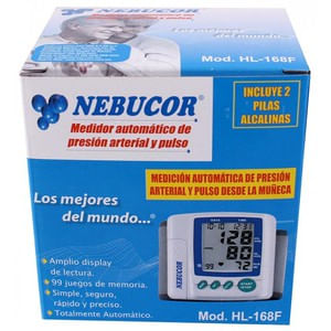 Baumanómetro digital Nebucor  medición en Muñeca HL-168F 1 pza