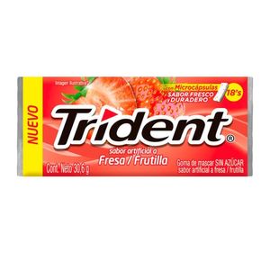 Val U Pack  Fresa/ Frutilla  Trident  30.6 - Gr